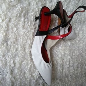 Donald j Pliners black n white heels